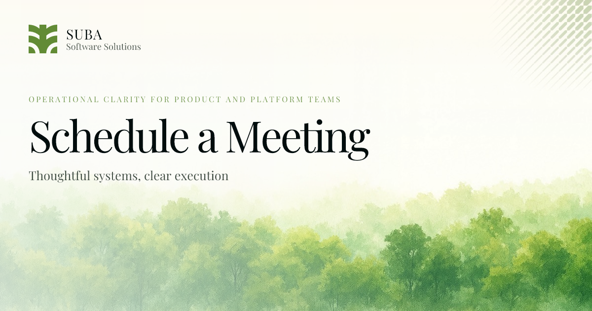 Schedule a Meeting | Suba Software Solutions